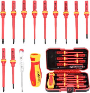 ⚡ Elektro & Technik – 13-teiliges VDE-Schraubendreher-Set, Schraubendreher-Set, Elektriker-Werkzeug-Set, magnetischer Schraubendreher, für die Montage und Demontage von Elektrogeräten