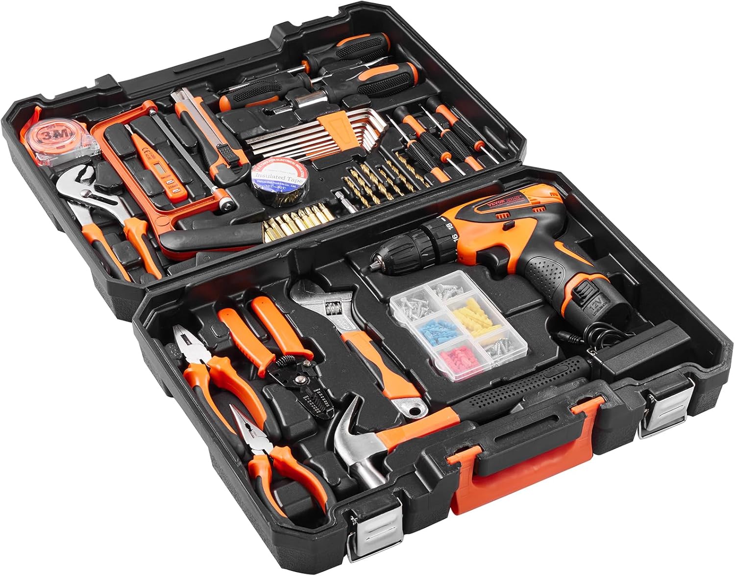 ⚡ Elektro & Technik – VEVOR Werkzeugset, 146-teiliges Haushaltshandwerkzeugset mit elektrischer Bohrmaschine und tragbarem Werkzeugkoffer, Werkzeugkasten für Hauswartung, Heimwerkerprojekte und Autoreparaturen – Bild 12