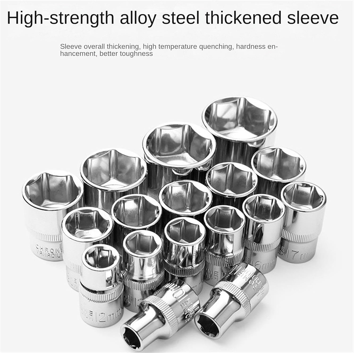 🚗 KFZ & Werkstatt – Car Tool Set 46 Pieces Tool Set Household Socket Wrench Set Car Repair Tool Set with Toolbox Tool Box – Bild 4