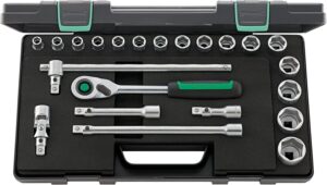 🚗 KFZ & Werkstatt – Stahlwille 52/16/6QR KN" 52" Socket Set with QuickRelease, Silver/Black, Set of 22 Pieces