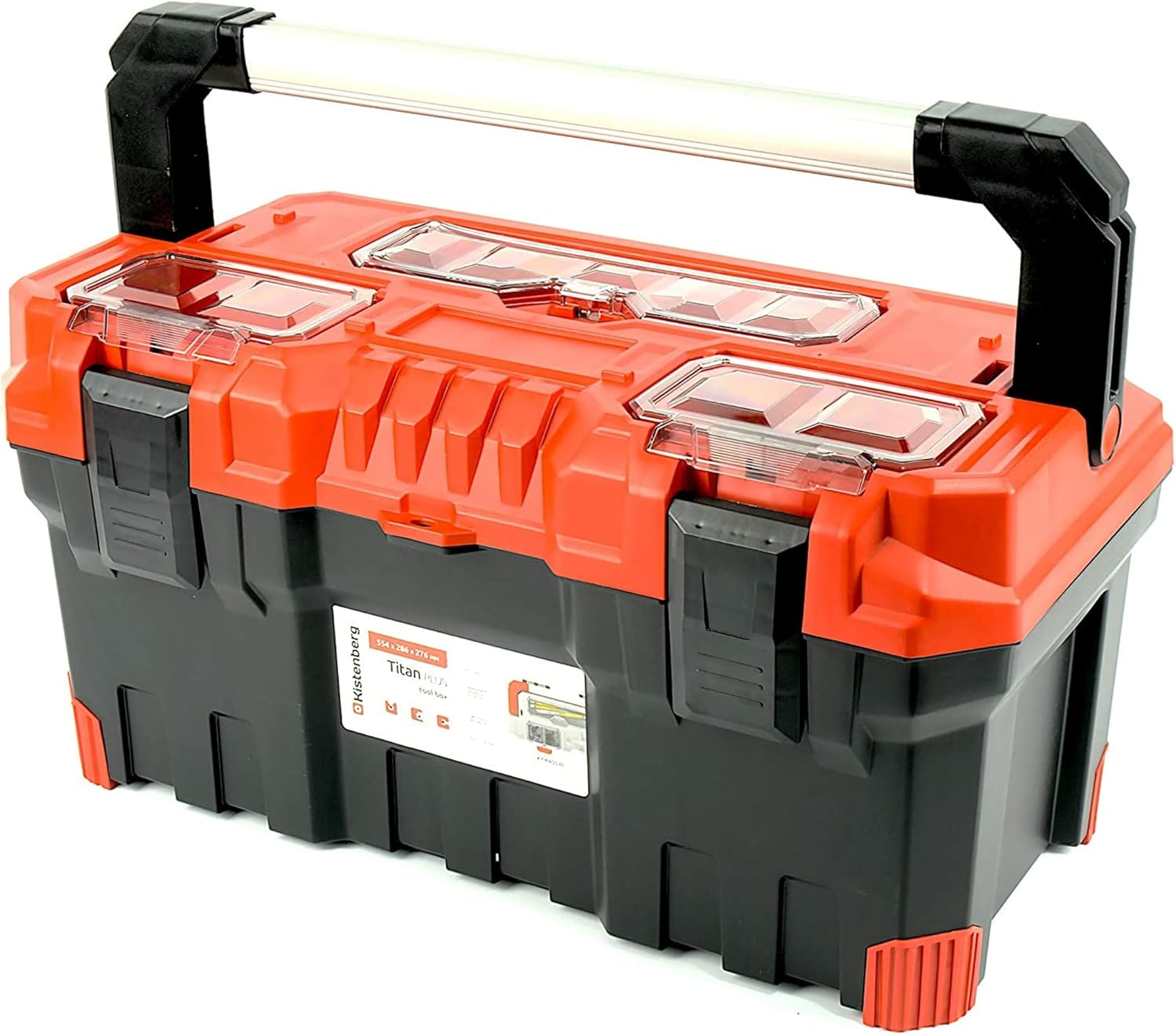 🔥 Angebote & Aktionen – Kistenberg Titan Plus KTIPA5025-3020 Tool Box - Robust Plastic Tool Box in Red/Black, 496 x 258 x 240 mm, Sturdy Design with 15 kg Load Capacity, Ideal for DIY & Professionals – Bild 3