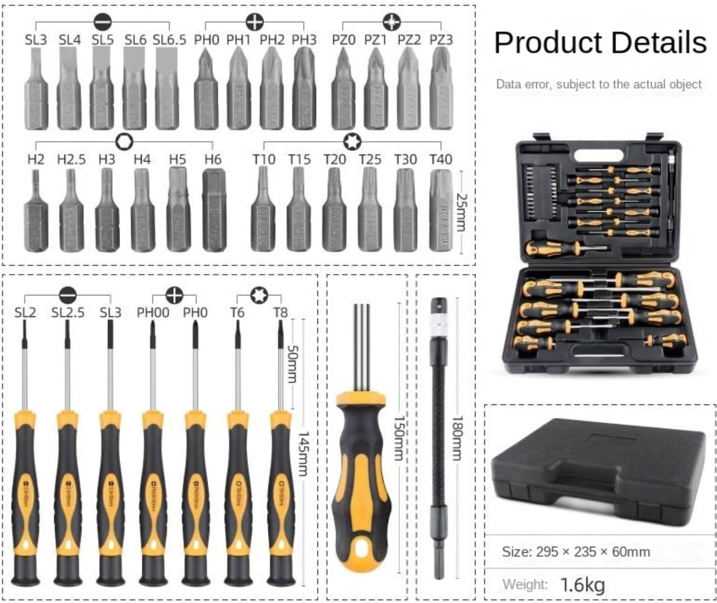 🚗 KFZ & Werkstatt – Car Tool 42-Piece Precision Screwdriver Set for Repair of Computer Watches and Phones Tool Box – Bild 2