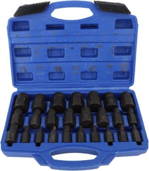 🚗 KFZ & Werkstatt – 12 Piece Hex Socket Set T10 to T60 S2 Alloy Steel Long Reach Design 3 Adapters Impact Resistant Tool Kit for Automotive Mechanical Repair
