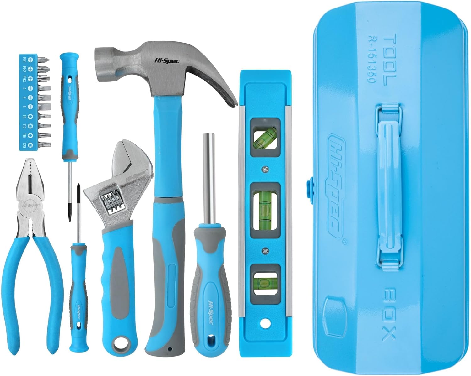 🔥 Angebote & Aktionen – Hi-Spec Beginner Tool Set in Blue Metal Box Complete Genuine Hand Tool for DIY and Youth