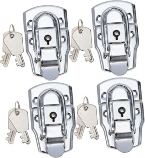 ⚒️ Bau & Montage – Mikikit-Box mit 4 Sätzen Schnalle, Schnalle mit Schlüsselschloss, intelligentes Türschloss, Paediprotect-Sicherheits-Werkzeugkastenschloss, Schnalle mit Schlüsselschloss für Werkzeugkasten