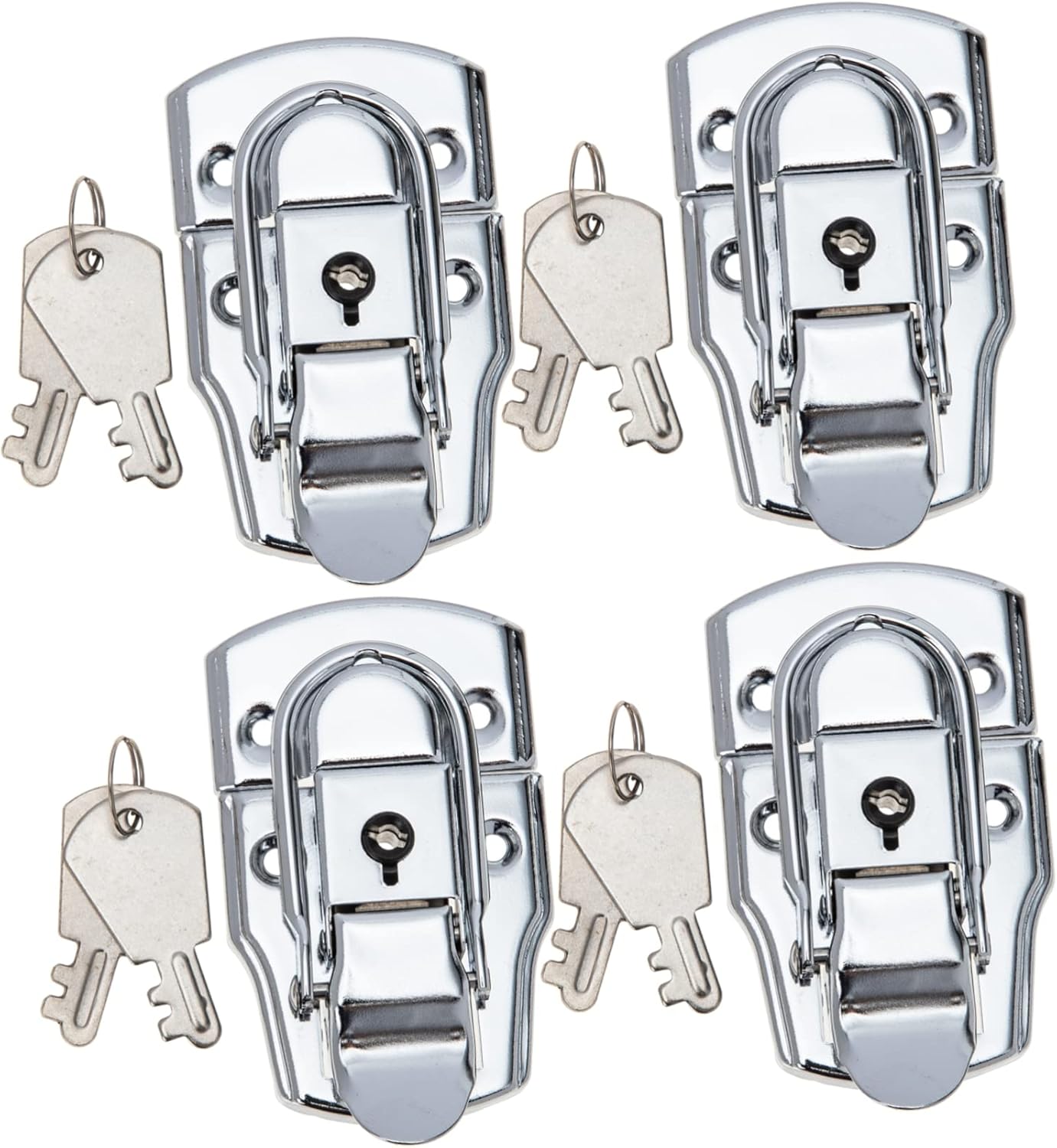 ⚒️ Bau & Montage – Mikikit-Box mit 4 Sätzen Schnalle, Schnalle mit Schlüsselschloss, intelligentes Türschloss, Paediprotect-Sicherheits-Werkzeugkastenschloss, Schnalle mit Schlüsselschloss für Werkzeugkasten