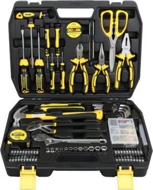 ⚡ Elektro & Technik – DOWELL Werkzeugset, 185-teilig, allgemeiner Haushaltswerkzeugsatz, Handwerkzeugsatz mit Werkzeugkasten, Aufbewahrungskoffer für die Reparatur zu Hause