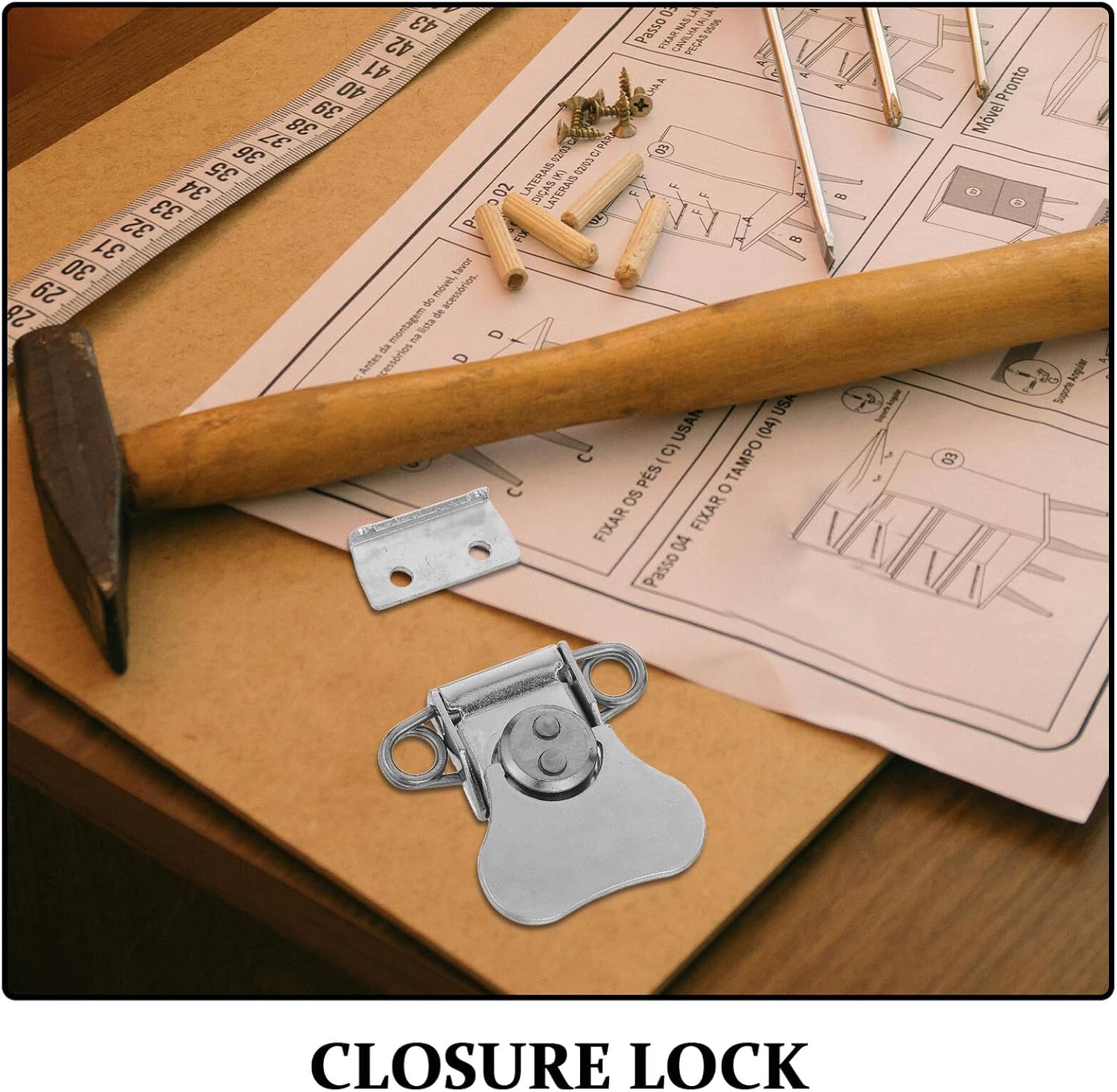 ⚒️ Bau & Montage – 2 Stück Teiliges Edelstahl Butterfly Latch Federbelasteter Kleiner Drehverschluss Platzsparend Robust für Werkzeugkoffer Kisten Instrumenten Ausrüstungsboxen Einfache Montage – Bild 3