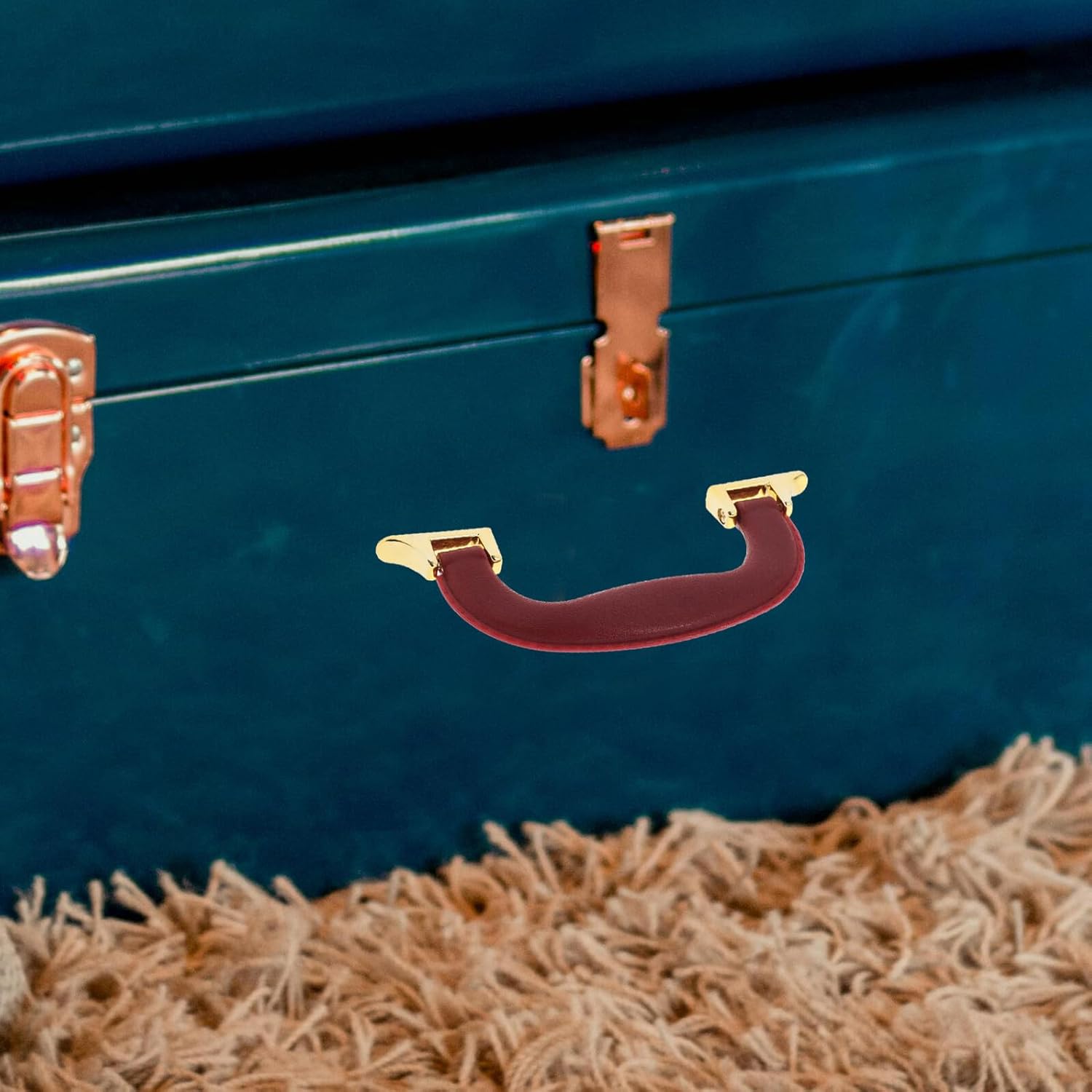⚒️ Bau & Montage – 2 Stück teiliges Kunstleder Koffergriff Ersatzgriff Pull Handle Griff für Verpackungsboxen Werkzeugkoffer Koffer Ergonomisch Weich Langlebig Einfache Montage – Bild 4