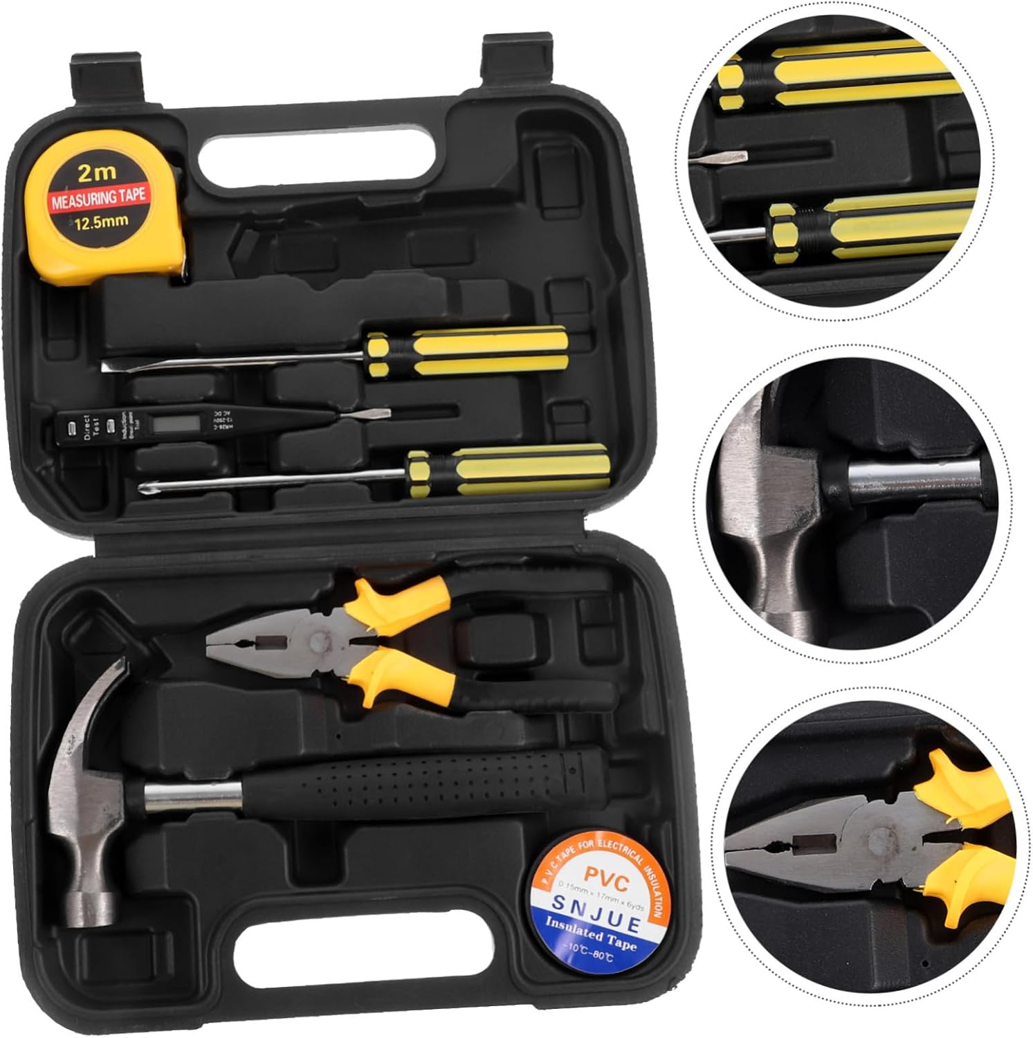 🚗 KFZ & Werkstatt – ARTIBETTER Tool Box Tool Box Set for Home 9 Piece Multitool Set Automotive Robust Hand Tools for Repairs and Hand Tools for DIY – Bild 4