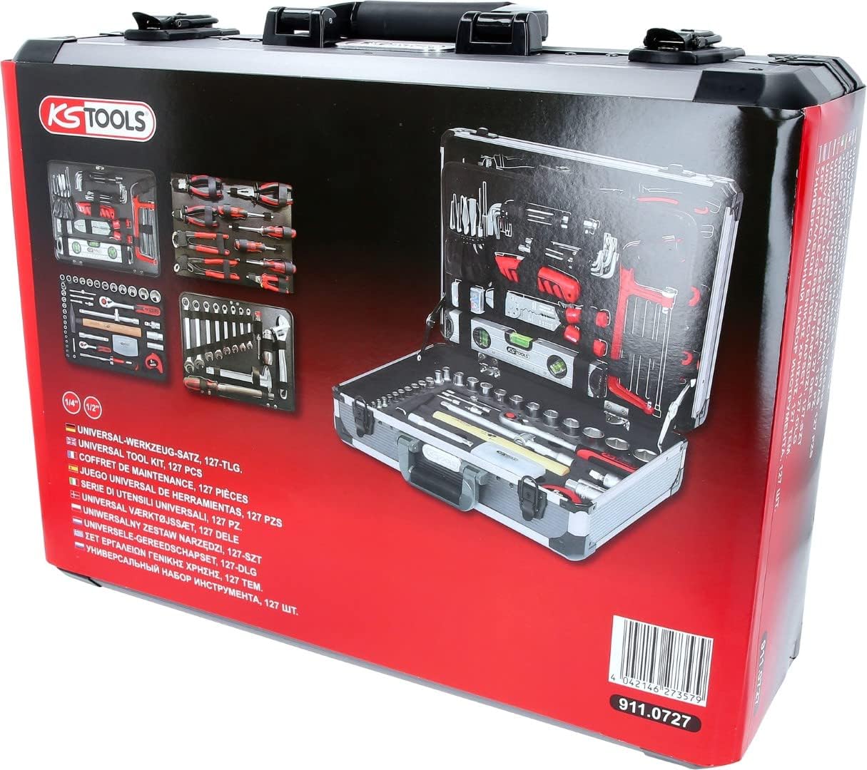 🚗 KFZ & Werkstatt – KS Tools 911.0727 Superlock Uni Tool Kit, 127 Pieces, 1/4-Inch+1/2-Inch – Bild 5