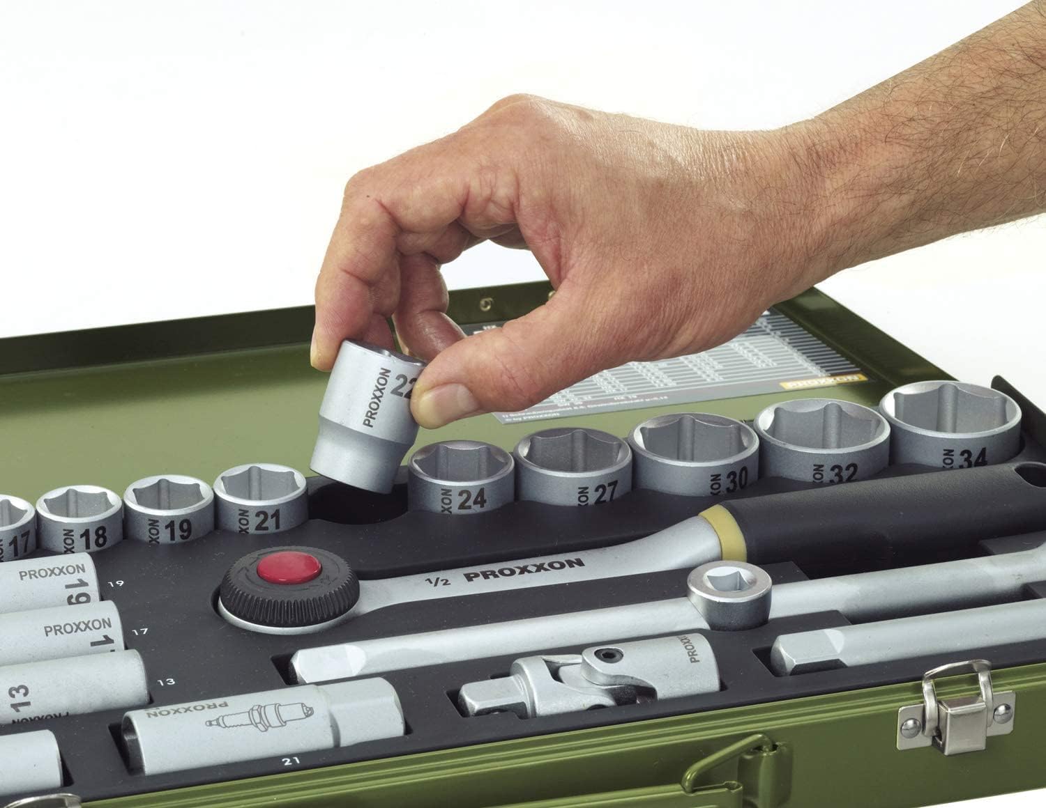 🚗 KFZ & Werkstatt – Proxxon 23020 Socket Set, Multi-Colour, 1/4-1/2-Inch Set of 27 Pieces – Bild 4