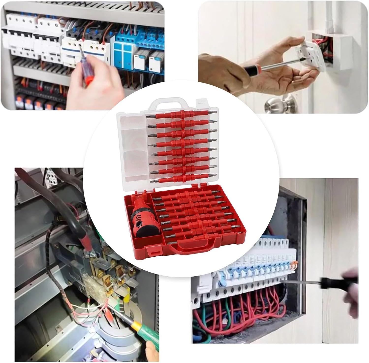 ⚡ Elektro & Technik – Isolierter Schraubendreher-Satz, 34-teiliges Elektriker-Werkzeugset mit magnetischen Bits, Chrom-Vanadium-Stahl, ergonomischer Griff für Reparatur und Wartung zu Hause – Bild 7