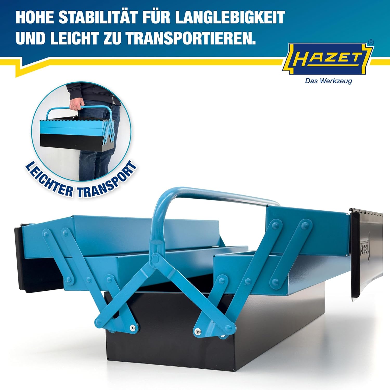 🔥 Angebote & Aktionen – Hazet 190L Metal Tool Box (Empty) - 245 x 575 x 210 mm – Bild 5