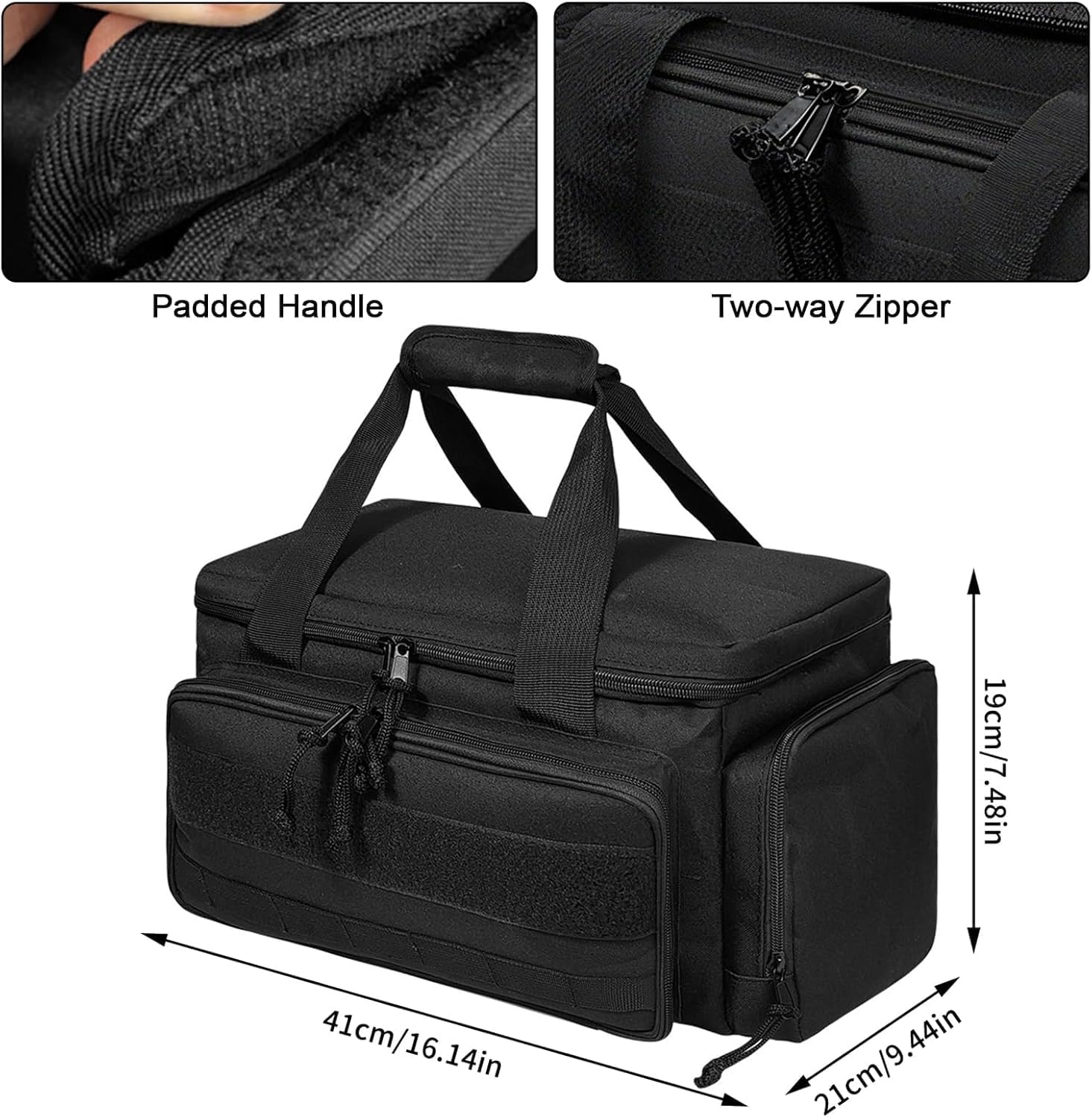 ⚡ Elektro & Technik – Werkzeugtasche für Herren, multifunktionaler Werkzeugkasten, leer, Werkzeugtasche Elektriker mit rutschfestem und dick gepolstertem Boden für Mechaniker und Elektriker – Bild 4