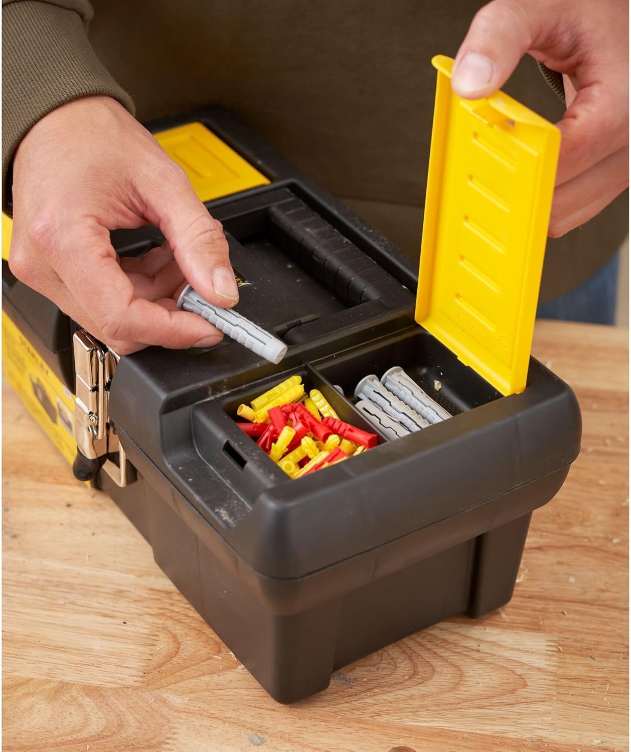 ⚒️ Bau & Montage – Stanley 1-92-064 2000 Series 12,5-Zoll-Werkzeugkasten mit Metallverschluss – Bild 7