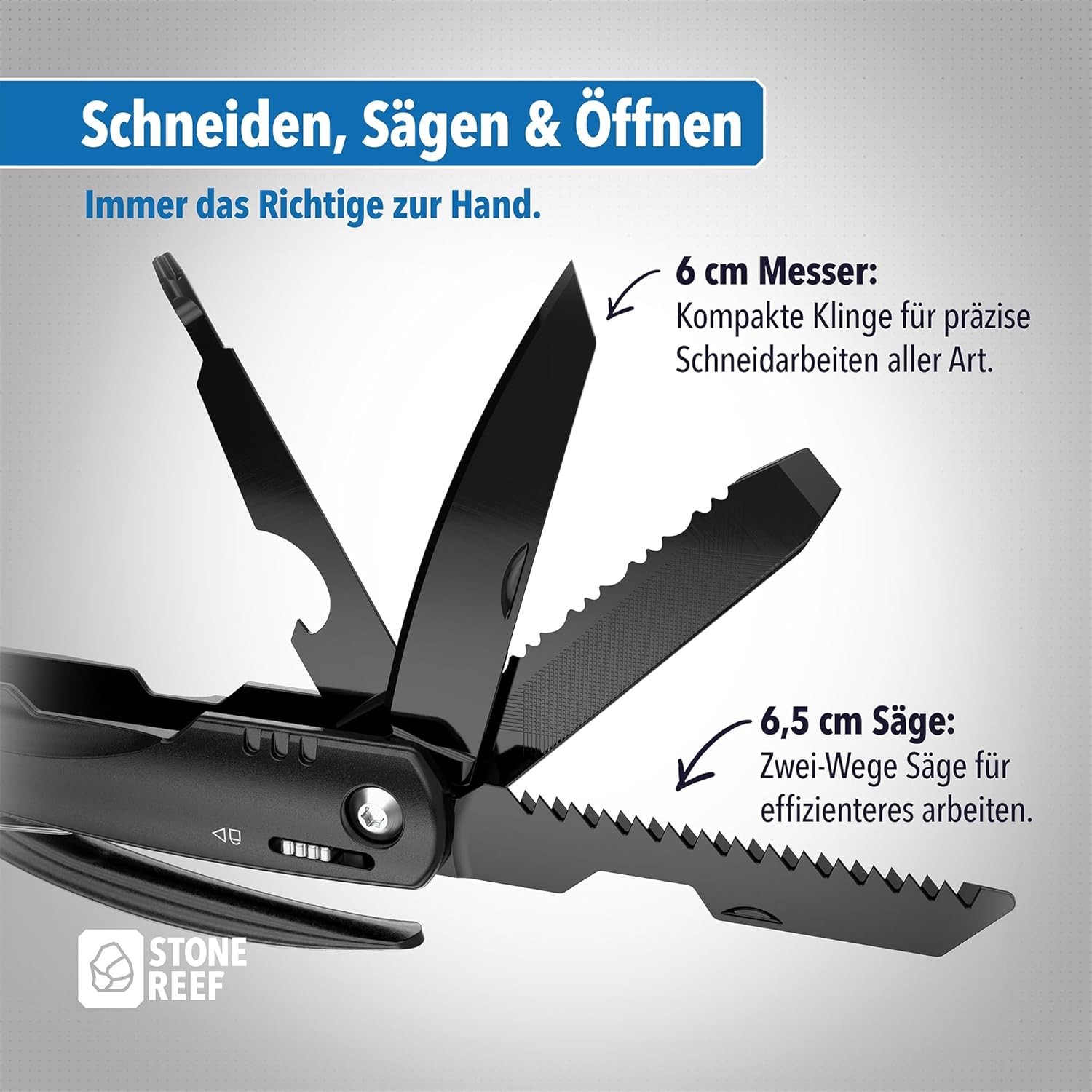 ⚡ Elektro & Technik – Multitool – 12-in-1-Multitool mit Edelstahlzange, Schraubendreher, Messer und Säge – perfekt für Camping, Outdoor und Basteln – Geschenk für Männer – Bild 3