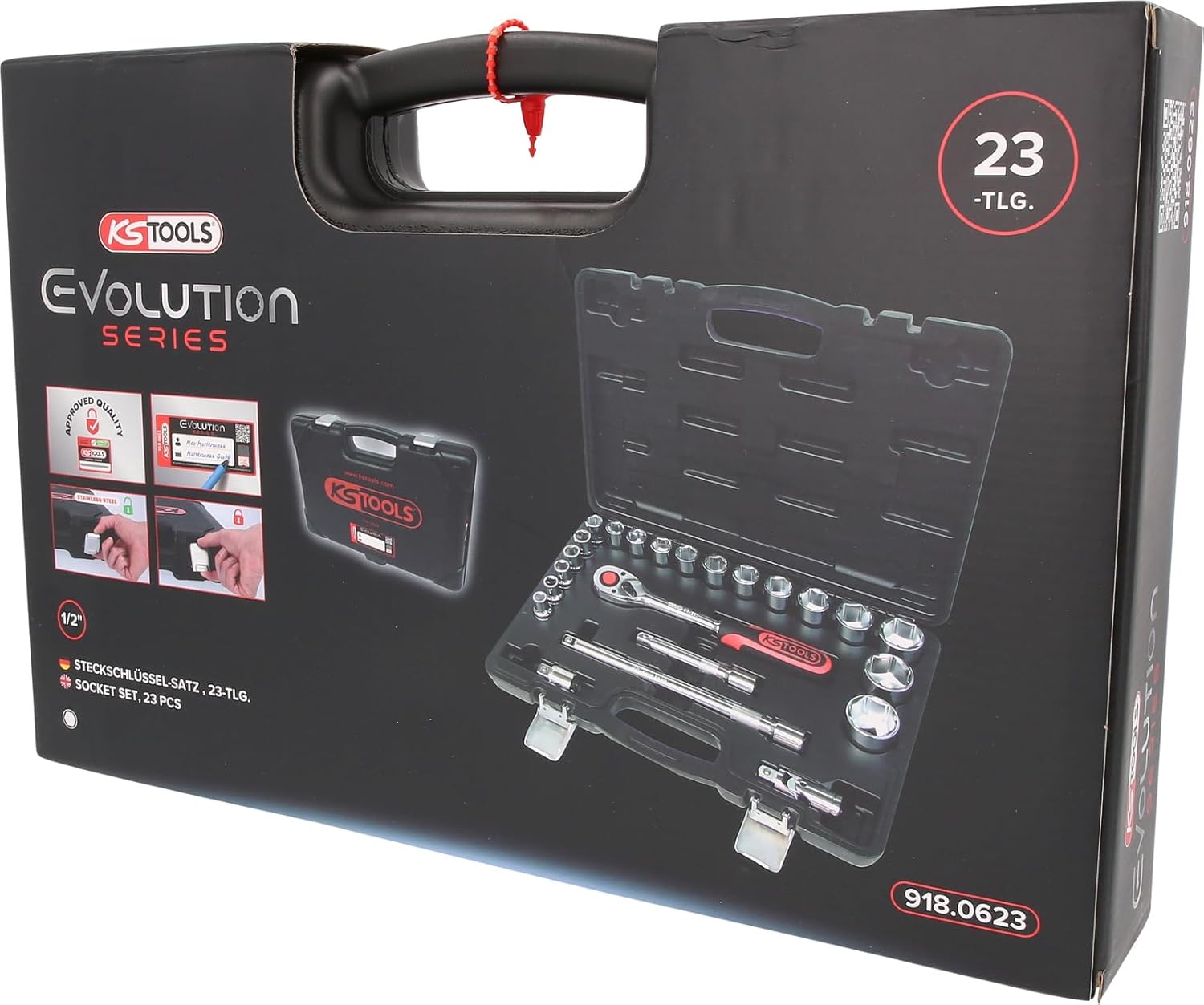 🚗 KFZ & Werkstatt – KS Tools 918.0623 1/2" CHROMEplus Socket set, 23 pcs – Bild 3