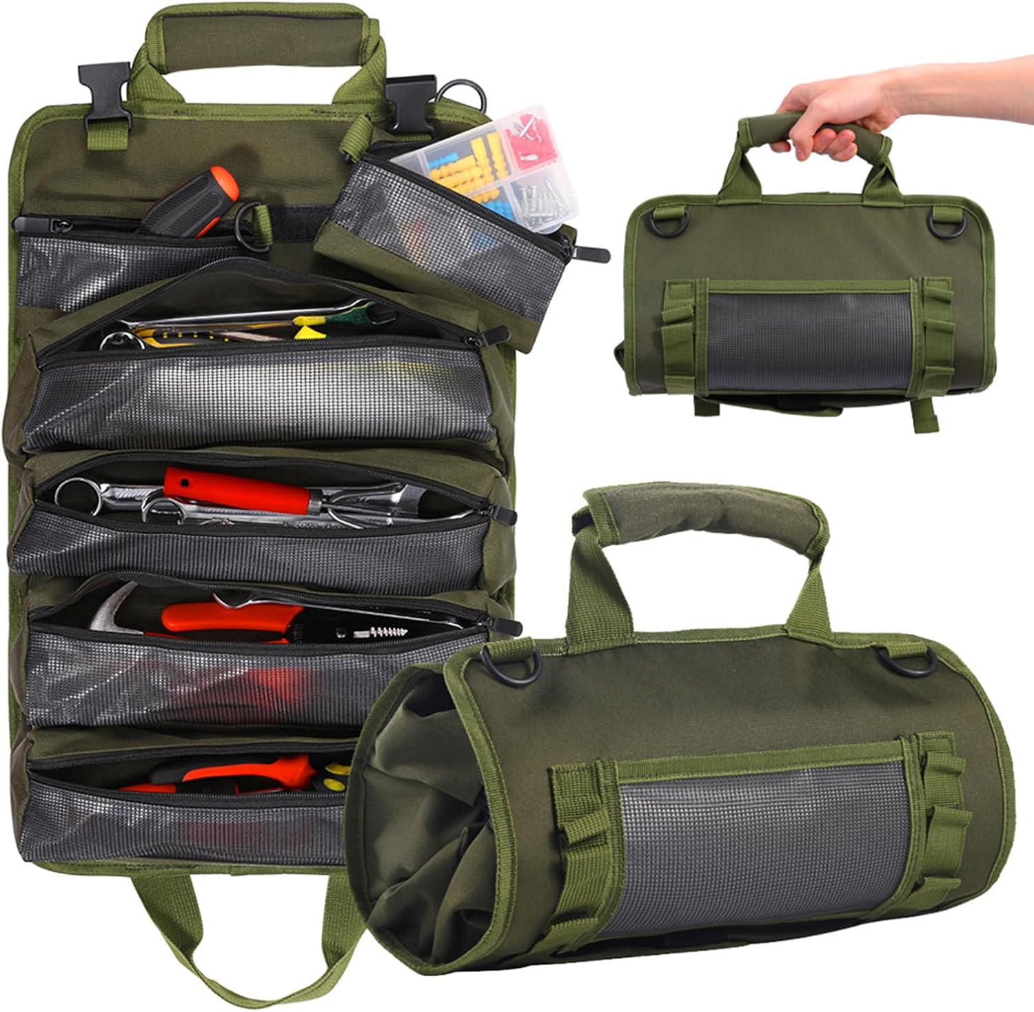 ⚡ Elektro & Technik – Kompakter Nylon Werkzeugkoffer Wasserabweisendes Design Mit Verstärktem Riemen Für Profis Tragbare Elektriker Werkzeugtasche Mit Verstellbarem Gürtel – Bild 3