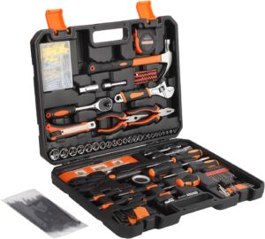 🔥 Angebote & Aktionen – Tool Box 247 Pieces, Sturdy Case Tool Set with Wrench, Hammer, Pliers, Screwdrivers and Much More, Stackable Plastic Case for Home, Garage and Workshop