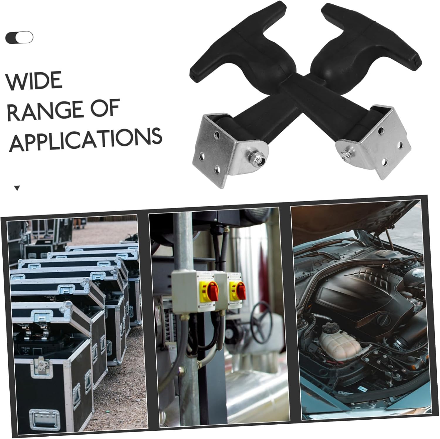 ⚒️ Bau & Montage – 2er-Pack flexible, verstellbare Spannschloss-Überfalle für Werkzeugkasten, Bootsluke mit schwarzem Gummiriegel, vielseitig, einfache Montage, langlebig – Bild 6