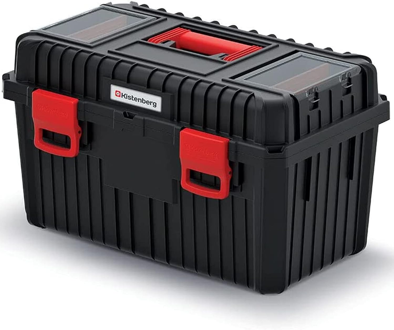 🔥 Angebote & Aktionen – Kistenberg Tool Box Tool Box Workshop Box with Organiser in Lid 1 x Carrier Plastic Handle Load Capacity up to 25 kg Dimensions 585 x 360 x 337 mm