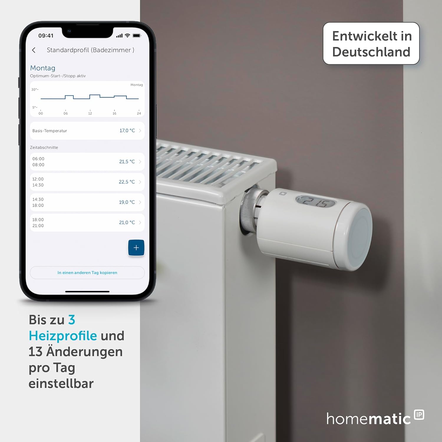 🔥 Angebote & Aktionen – Homematic IP Access Point 2 + 2 x Radiator Thermostat - Pure, Smart Home, Digital Thermostat Heating, Control via App, Alexa, Google Home, Easy Installation, Save Energy – Bild 2