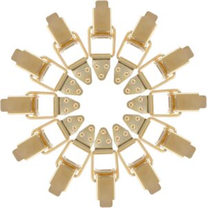 ⚒️ Bau & Montage – Gatuida 12 Stück Teiliges Vintage Eisen Toggle Verschluss Federbelastet Robust für Werkzeugkoffer Kistenboxen Ersatz Haspe Schloss Einfach Montage Gelb