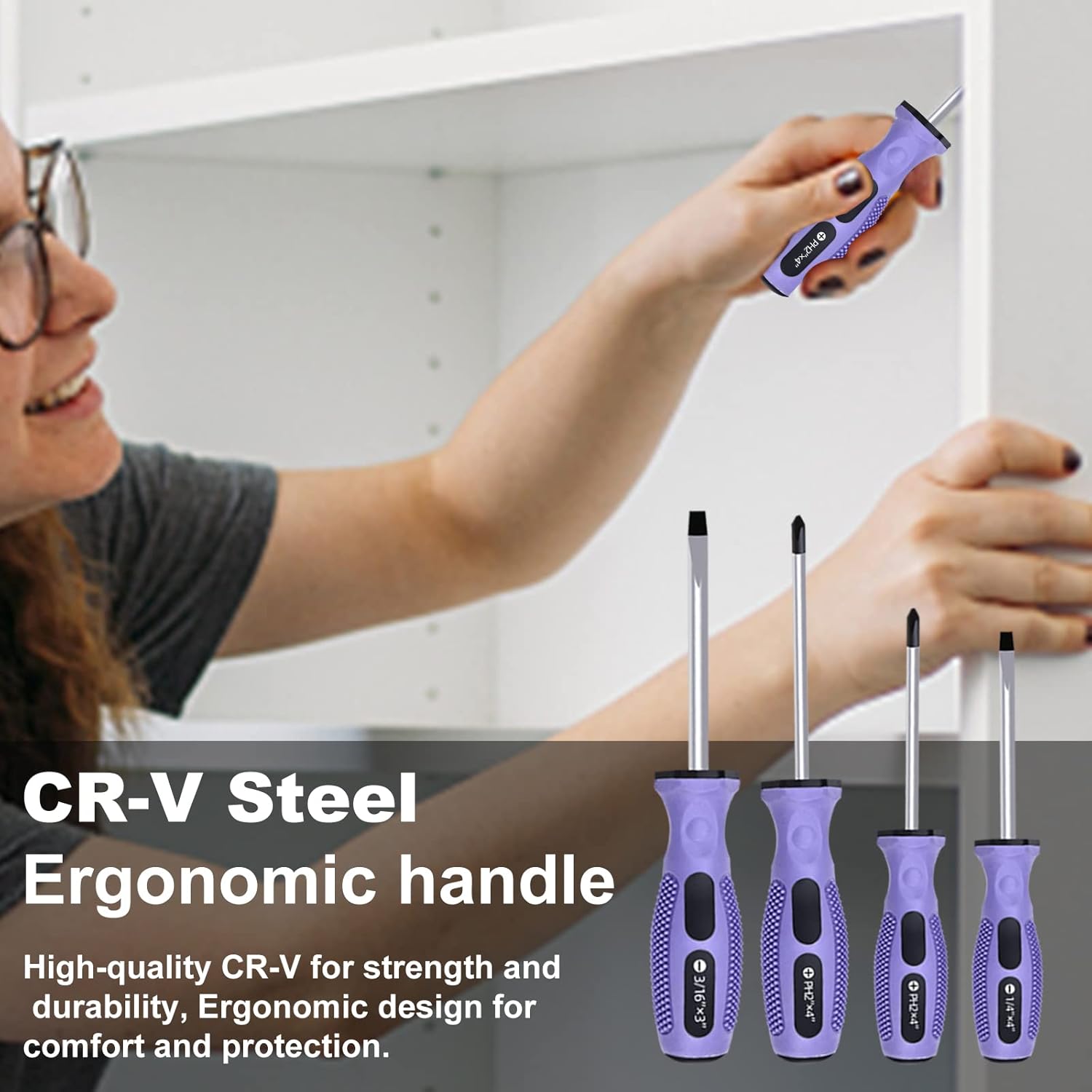🔥 Angebote & Aktionen – Purple Tool Set, 223 Pieces Tool Set for Women, Tool Set with 13 Inch Wide Mouth, Purple Tool Bag, The Basic Tool Set is Perfect for Home Maintenance – Bild 6