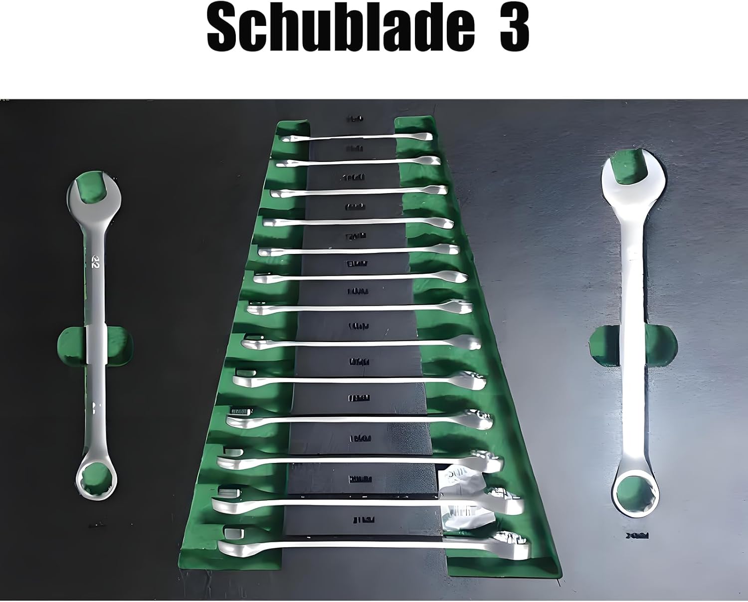 ⚒️ Bau & Montage – Rollbarer Werkstattwagen mit 7 Schubladen und doppelten Ablagen, Arbeitsplatte aus Holz für Garage, Werkstatt oder Außenbereich, 300 kg Tragkraft (7 Schubladen mit 258 Werkzeugteilen) – Bild 5