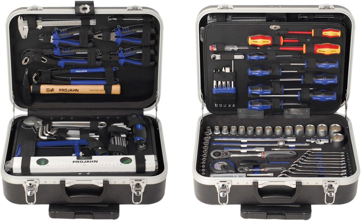 🔥 Angebote & Aktionen – PROJAHN 4963-01 1/4" + 1/2" Universal Tool Trolley, Black, Set of 130 Pieces