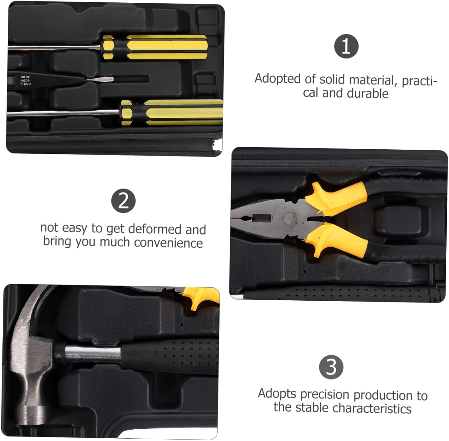🔥 Angebote & Aktionen – Werkzeugkoffer mit Hammer Schraubendreher Maßband Zange Cutter Robuster Heimwerker Werkzeugkasten für Auto Reparatur und Haushalt Tragbar und Vielseitig Einsetzbar – Bild 4