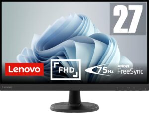 ⚒️ Bau & Montage – Lenovo D27-45 Monitor | 27-Zoll-Full-HD-Monitor | 1920 x 1080 | 75Hz | 250 Nits | 4 ms Reaktionszeit | VA-Panel | HDMI | VGA | AMD Radeon FreeSync | Blendfrei | 4,6 kg | Schwarz