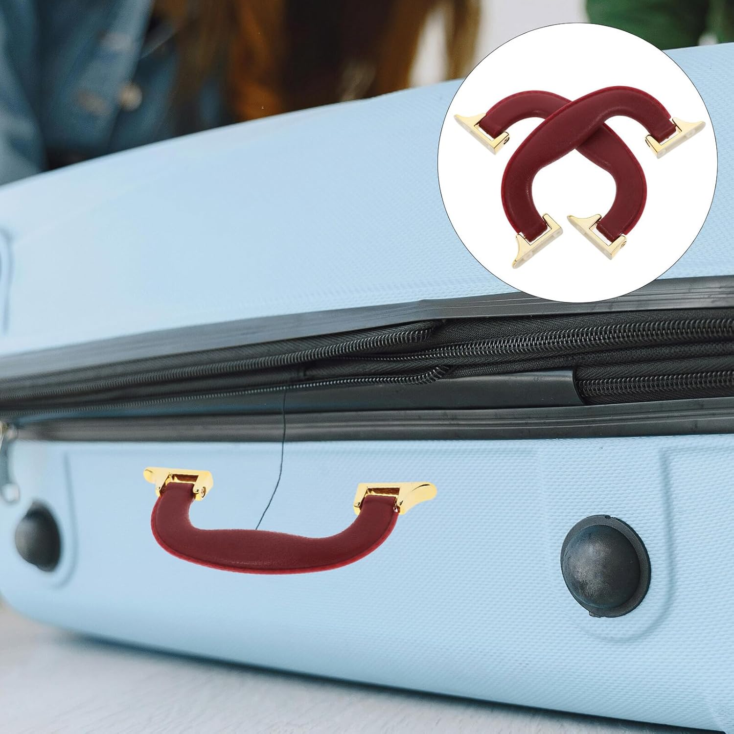 ⚒️ Bau & Montage – 2 Stück teiliges Kunstleder Koffergriff Ersatzgriff Pull Handle Griff für Verpackungsboxen Werkzeugkoffer Koffer Ergonomisch Weich Langlebig Einfache Montage – Bild 9
