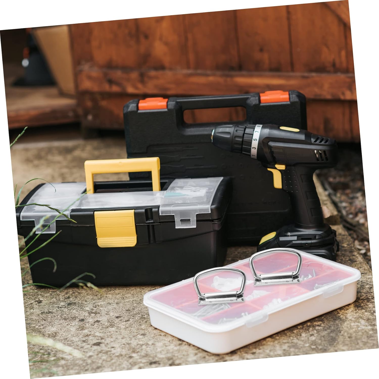 ⚒️ Bau & Montage – NUOBESTY 2-teiliges, schweres Edelstahl-Klappgriff, robuster Aufbauschraubgriff für Werkzeugkoffer, Flightcases und Gepäck, platzsparend, einfache Montage mit vorgebohrten Löchern, Langlebi – Bild 2