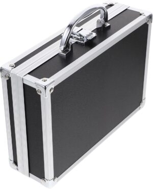 ⚡ Elektro & Technik – Yardenfun Tragbarer Aluminium Werkzeugkoffer mit Hartschale Multifunktionale Aufbewahrungsbox 23X16X7cm Schwarzer Metallkoffer für Elektriker und Werkzeugzubehör
