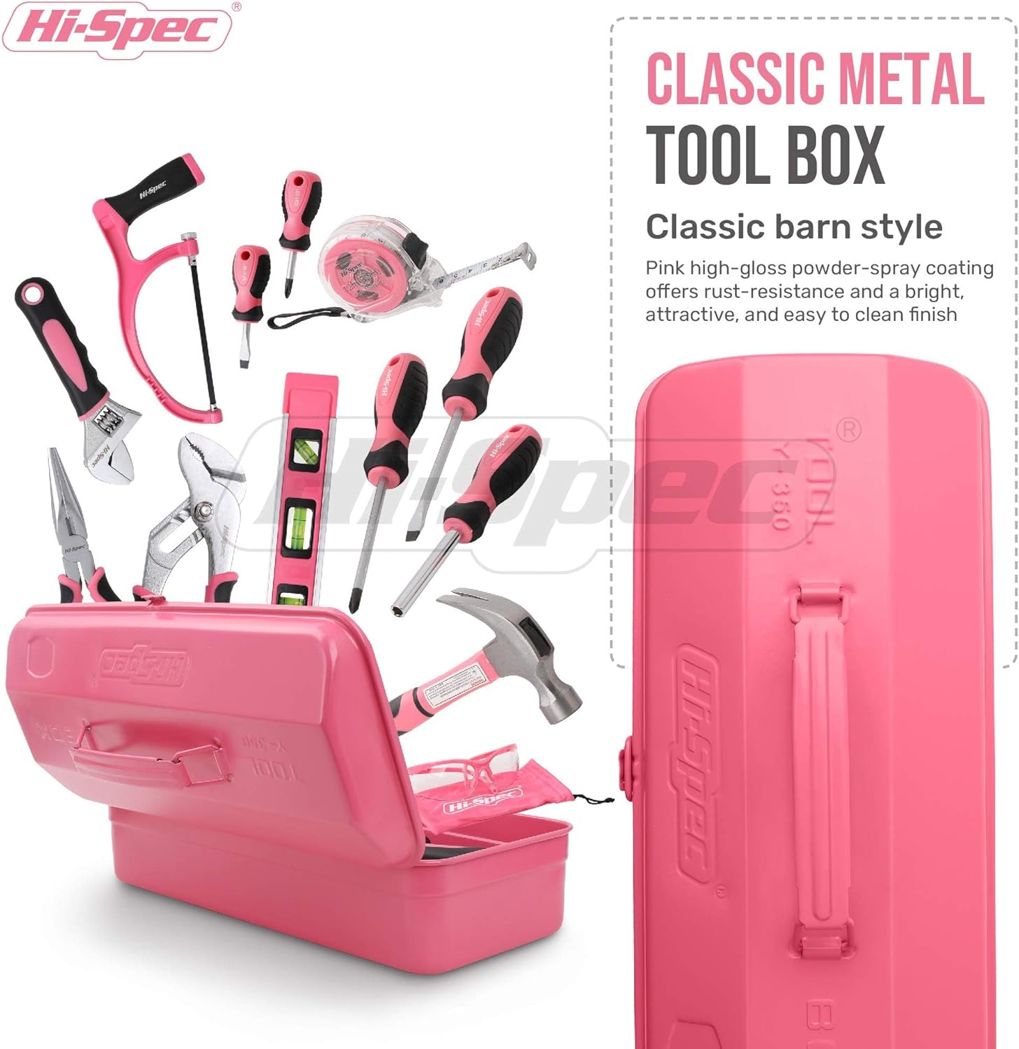🔥 Angebote & Aktionen – Hi-Spec 30pcs Pink DIY Repair Tool Set in Metal Case Complete Hand Tool for Women Home Office Beginners – Bild 4