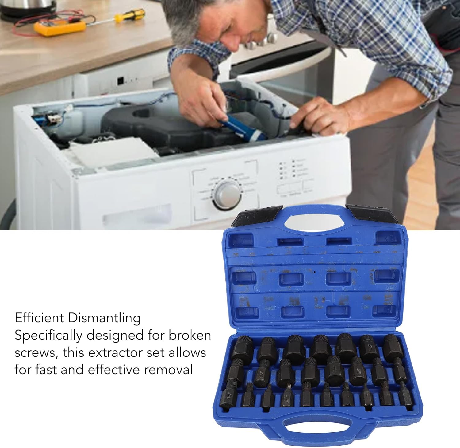 🚗 KFZ & Werkstatt – 12 Piece Hex Socket Set T10 to T60 S2 Alloy Steel Long Reach Design 3 Adapters Impact Resistant Tool Kit for Automotive Mechanical Repair – Bild 5