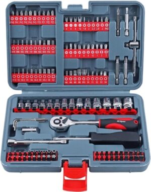 🚗 KFZ & Werkstatt – Car Tool 126-Piece Mechanic Tool Set, Multifunctional Bit Socket, Ratchet Wrench Set with Storage Case, Tool Box
