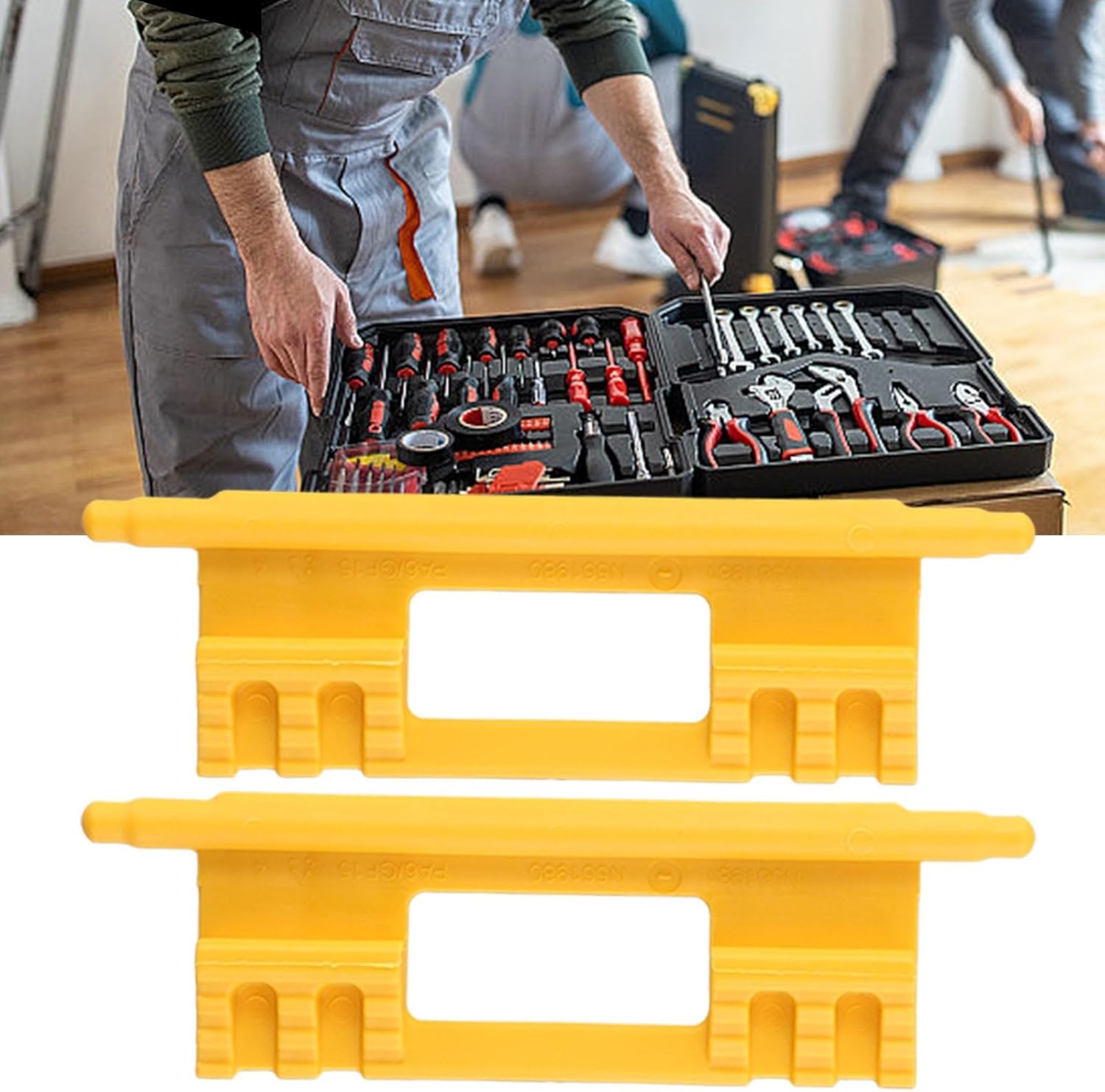 ⚒️ Bau & Montage – Ersatzclips-Verriegelungssatz für Tough Case-Werkzeugkasten für H1500082520/ N409477/ H1500028 und Case Yellow-Ersatzteile. Einfache Montage nach dem Erhitzen für Werkstatt- und Garagenlagerung – Bild 2