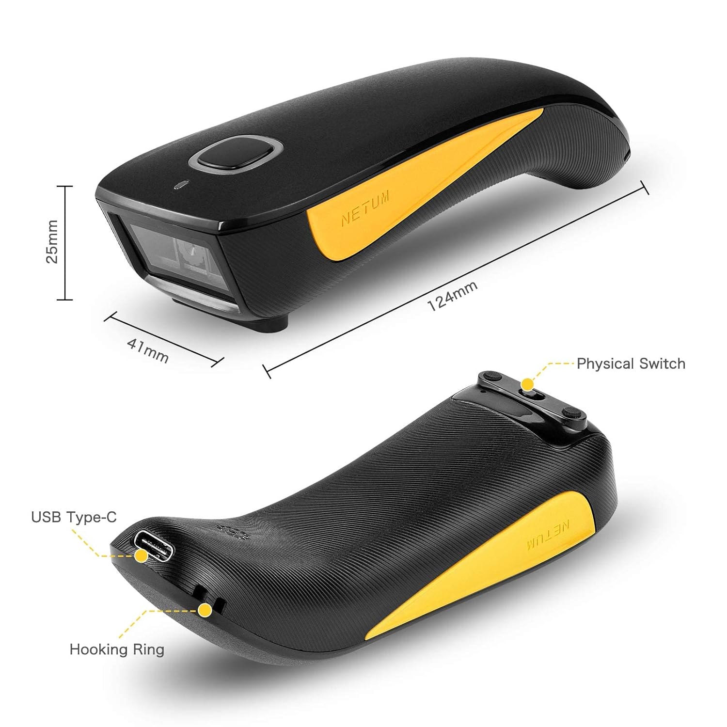 ⚡ Elektro & Technik – NETUM C750 Kabelloser Barcode-Scanner, Bluetooth-kompatibel, kleiner Taschen-USB-1D-2D-QR-Code-Scanner für Inventar, Barcode-Bildleser für Tablet, iPhone, iPad, Android, iOS, PC, POS – Bild 6