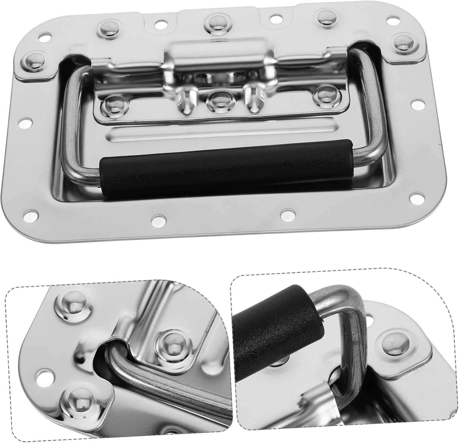 ⚒️ Bau & Montage – Operitacx Versenkter robuster Ziehgriff mit ergonomischem Griff, faltbar und vielseitig einsetzbar für Werkzeugkoffer, Lautsprechergehäuse, Flightcase und Reisekoffer, einfache Montage, kompakt – Bild 9
