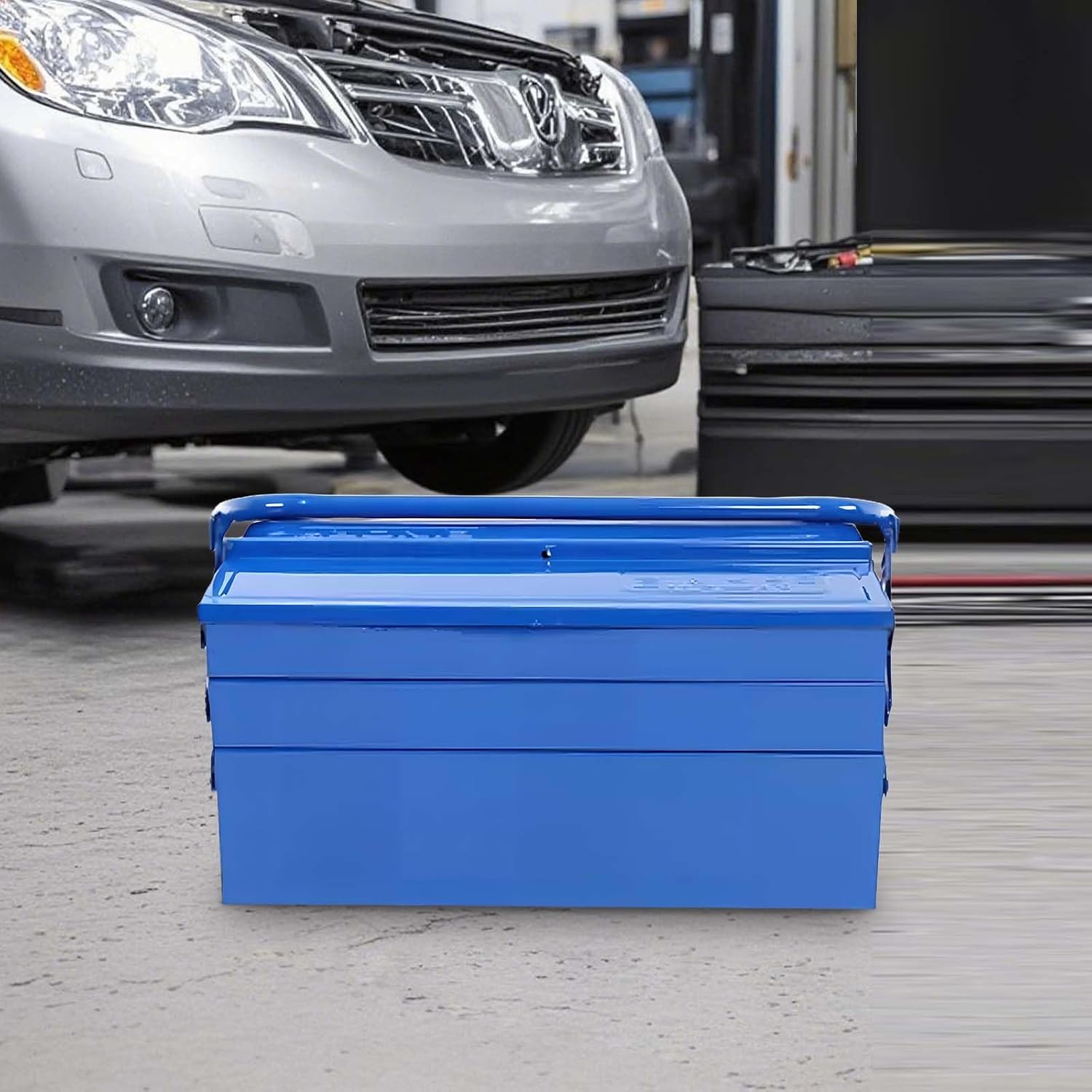 🚗 KFZ & Werkstatt – 5 Compartments Metal Empty Large Tool Box, Professional Tool Box, Robust and Durable, Made of High-Quality Sheet Steel, Space-Saving, for Home, Hobby, Car, Trolley Function – Bild 5