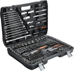 🔥 Angebote & Aktionen – Socket Spanner Set, 216 Pieces, 1/2 Inch + 1/4 Inch + 3/8 Inch Socket Spanner Set, CR-V, Ratchet Case, Filled Tool Box, Ratchet Box, Ratchet, Socket Spanner and Bit Set