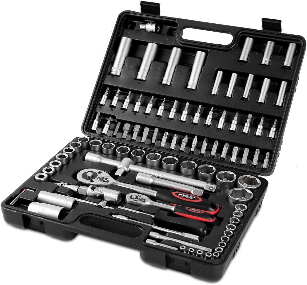 🚗 KFZ & Werkstatt – Monzana Socket Set, Chrome Vanadium Steel, Transport Case, Nut Box, Ratchet Box – Bild 7