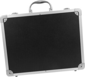 ⚒️ Bau & Montage – VILLCASE Werkzeugkasten aus Aluminiumlegierung, Aufbewahrungsboxen, tragbare Aktentasche für den Arbeitsplatz, Aktentasche aus Aluminiumlegierung, Metallgehäuse, schwarzer Kunststoff