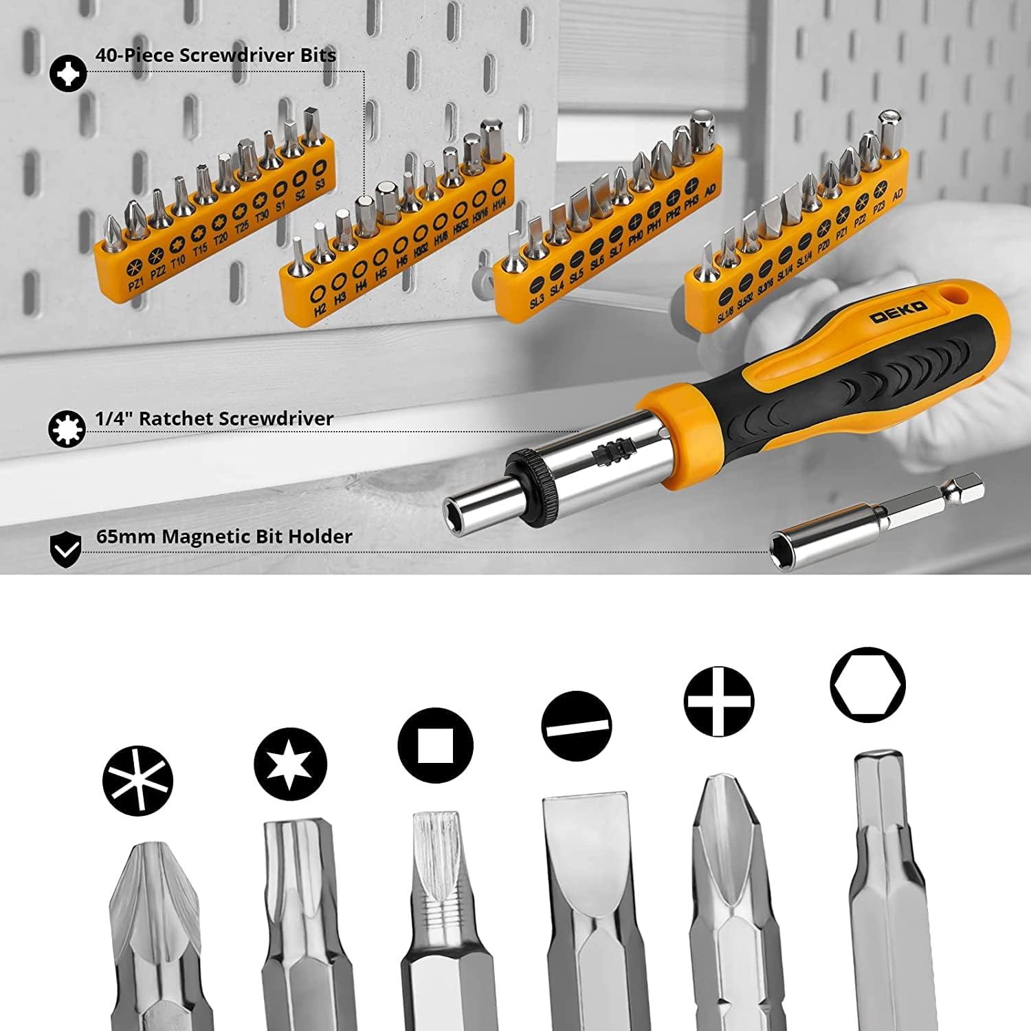 🔥 Angebote & Aktionen – Deko 128-Piece Universal Tool Case Repair Tool Set, Hand Tool Kit with Plastic Tool Box – Bild 3