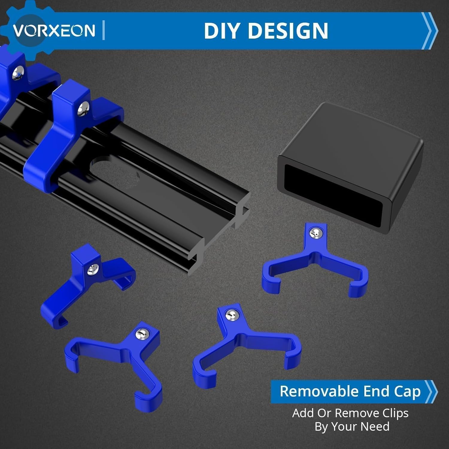 🚗 KFZ & Werkstatt – Socket Organiser Holder 1/4 Inch Drive x 48 Clips, 3/8 Inch Drive x 45 Clips, 1/2 Inch Drive x 36 Clips ABS Plastic Attachment Rail Set for Toolbox Drawer 9 Pieces – Bild 4