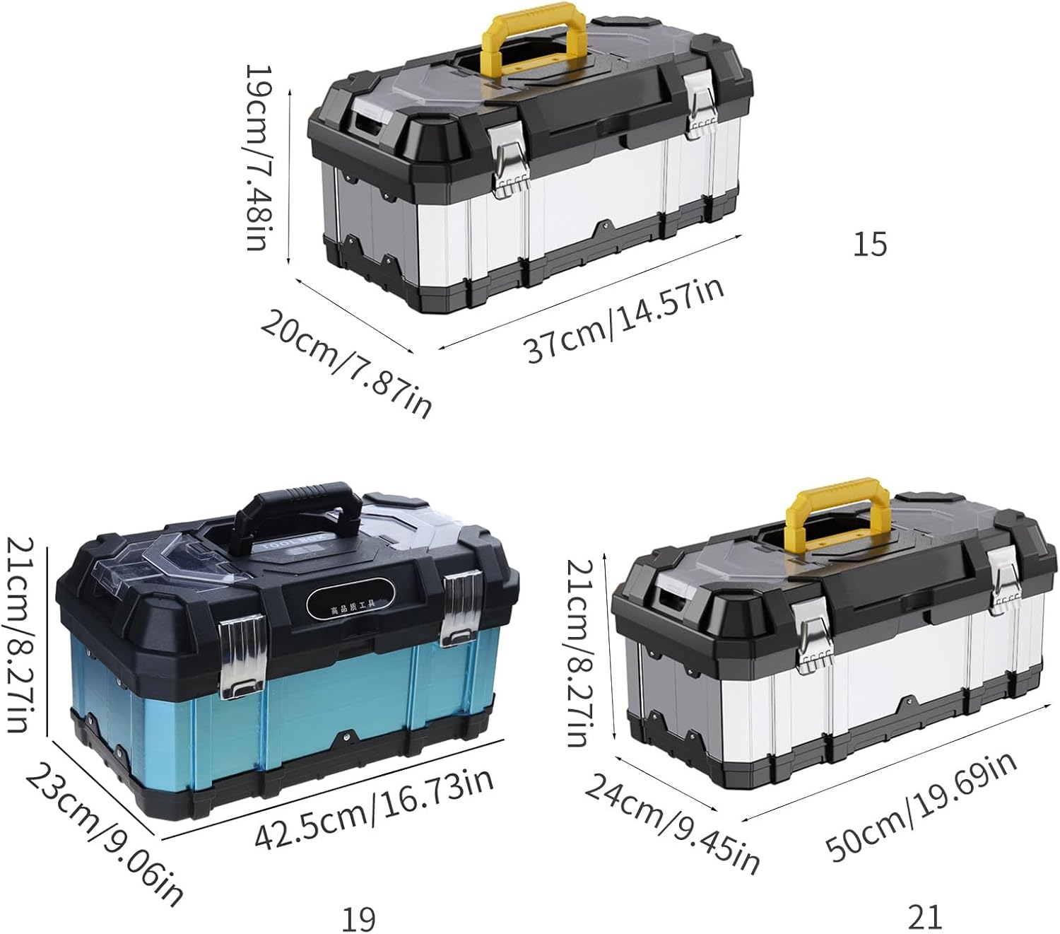 ⚡ Elektro & Technik – Werkzeugkoffer aus Edelstahl, hohe Härte, verstärkte Aufbewahrungsbox für Elektriker, Hardware, Anti-lose Werkzeugtasche, multifunktionales Werkzeugkasten-Set – Bild 6