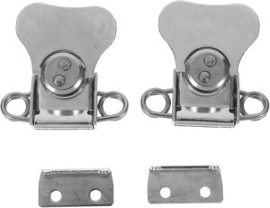 ⚒️ Bau & Montage – 2 Stück Teiliges Edelstahl Butterfly Latch Federbelasteter Kleiner Drehverschluss Platzsparend Robust für Werkzeugkoffer Kisten Instrumenten Ausrüstungsboxen Einfache Montage